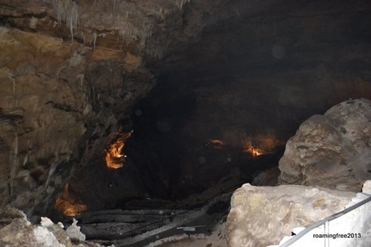 Looking into the bottom of the cavern