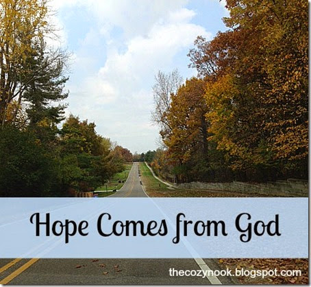 Hope Comes from God - The Cozy Nook