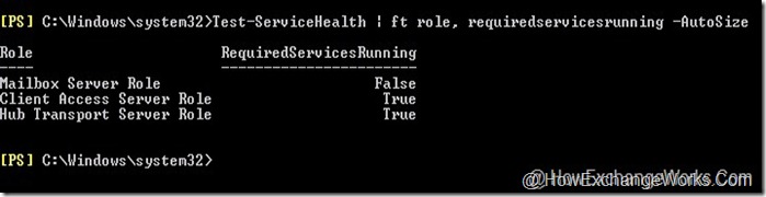 Formatted test-servicehealth better output