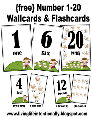 FREE Number Wall cards and Number Flashcards for Toddler and Preschoolers FREE Number Wall cards and Number Flashcards for Toddler and Preschoolers