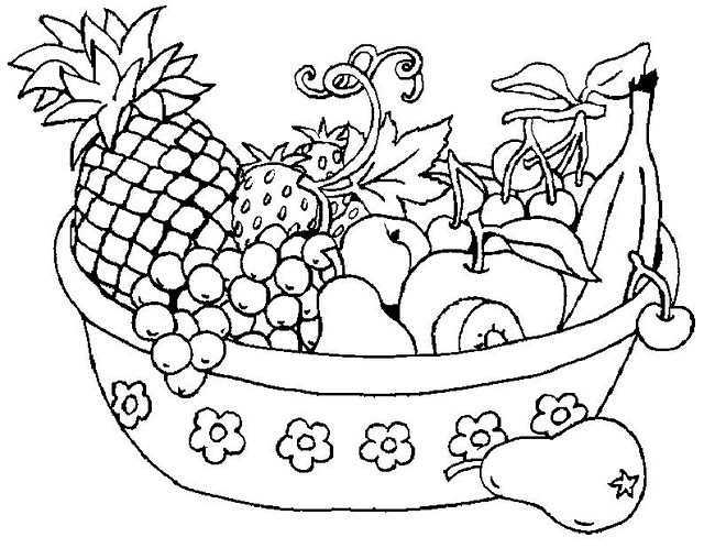 FRUTEROS DIBUJOS PARA COLOREAR