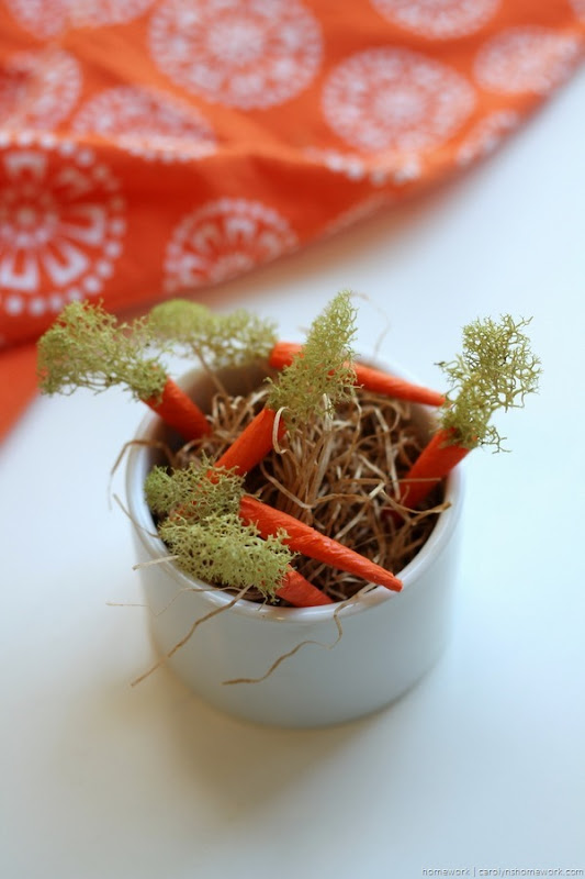 Miniature Crepe Paper Carrots - homework (7)