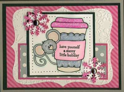Grey and Pink Holiday Mouse