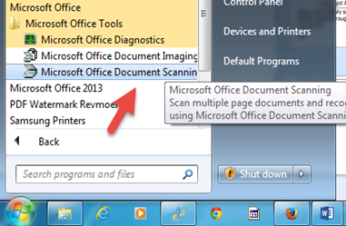 แก้ไขไม่สามารถใช้  scan ใน office 2013 