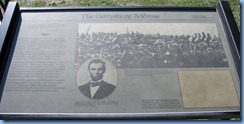 2814 Pennsylvania - Gettysburg, PA - Gettysburg National Military Park Auto Tour - Soldier's National Cemetery - Gettysburg Address sign