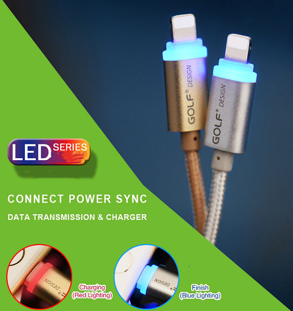 Cáp sạc Lightning LED cho iPhone (loại 1m) Cáp iPhone