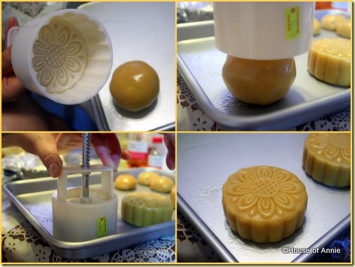 Pressing Traditional Mooncakes