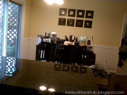 Ashley's messy dining room - work is in progress!