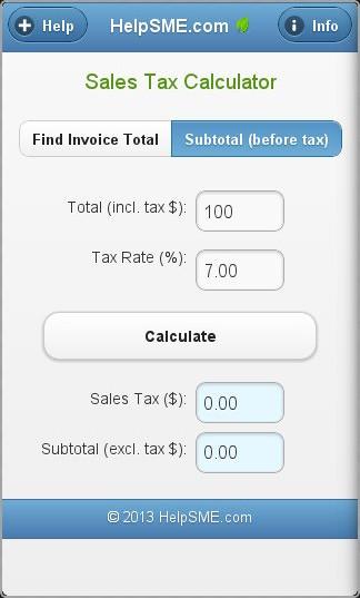 Sales Tax Calculator - USA Screen 2
