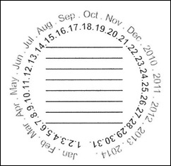date stamp 2011-2014 single