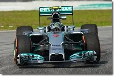 Rosberg nelle prove libere della Malesia 2014