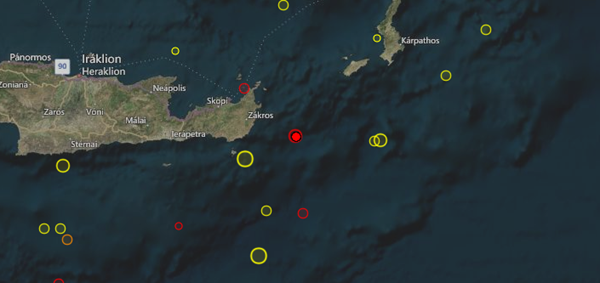 Earthquake   Magnitude 4.4   CRETE  GREECE   2014 October 06  18 08 01 UTC