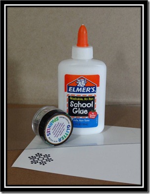 Tutorial - Glitter Glue Snowflake 1