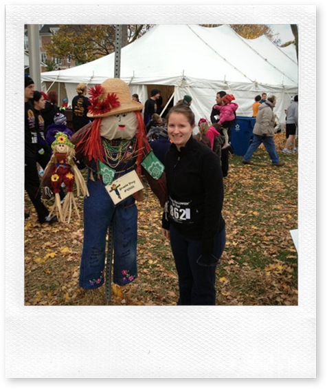 Theresa with Scarecrow Oct 2012