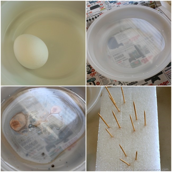 Mabled Easter Eggs with nail polish and water via homework | carolynshomework.com