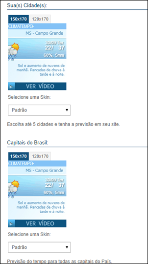 Widget – Coloque o clima no seu blog - Visual Dicas