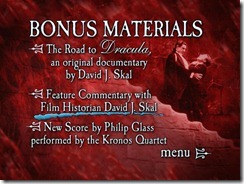 Dracula DVD Extras