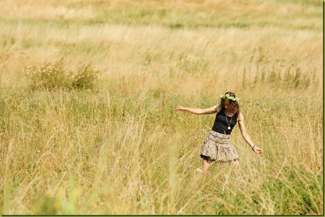 summer wild child in long grass