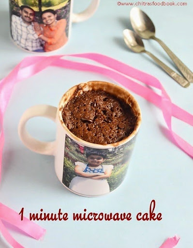 eggless chocolate mug cake recipe in microwave - Marudhuskitchen