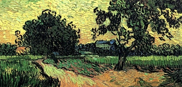 landscape-with-the-chateau-of-auvers-at-sunset landscape-with-the-chateau-of-auvers-at-sunset