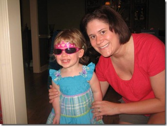 Kelsey and Ava with shades