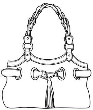 DIBUJOS DE BOLSOS PARA COLOREAR