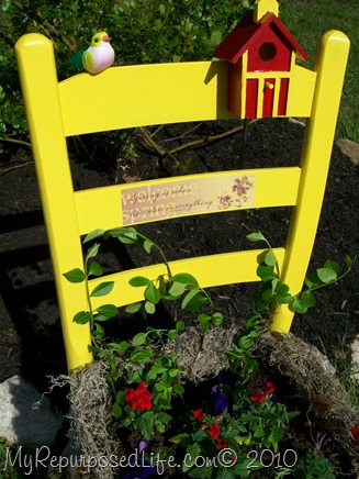 yellow garden chair