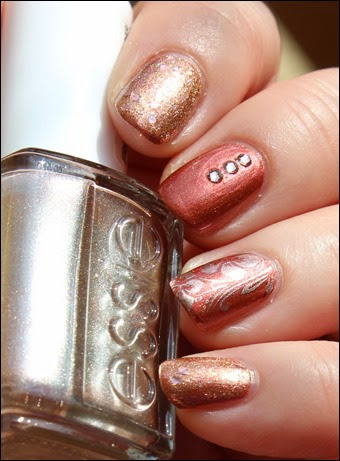 Autumn Nail Art Herbst Nageldesign Mix Match Skittle Copper 03