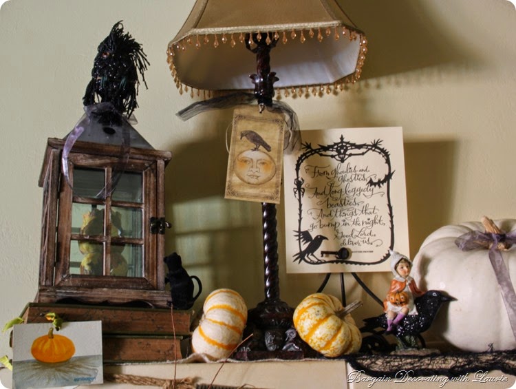Halloween Mantel-Bargain Decorating with Laurie