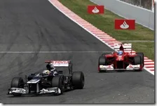 Maldonado precede Alonso nel gran premio di Spagna 2012