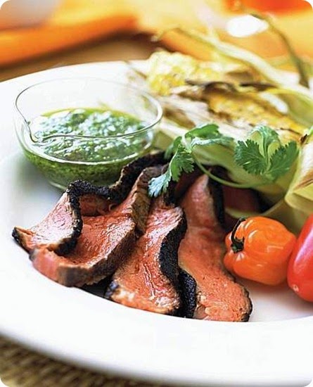 Lombata con salsa chimichurri Lombata con salsa chimichurri