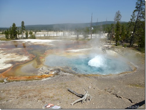 Sept 5, 2012: Firehole Spring. Caught this cycle just after it started