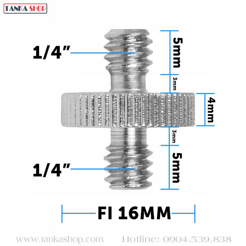Ốc chuyển 1/4 sang 1/4 inch cho máy ảnh Ốc chuyển 1/4 sang 1/4 inch cho máy ảnh, phụ kiện máy ảnh