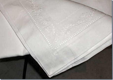 Linen tablecloth drawn work w double hemstitch opulenceofsouthernpines