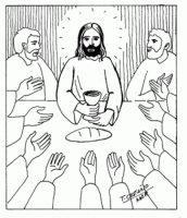 ultima cena jesus colorear (1)