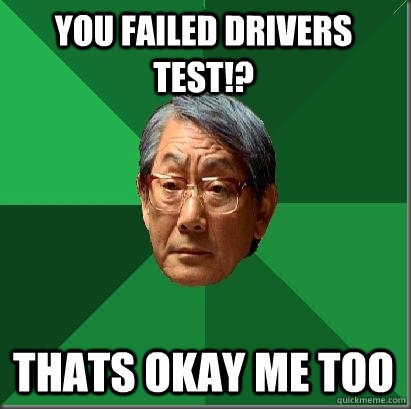 fail drivers test