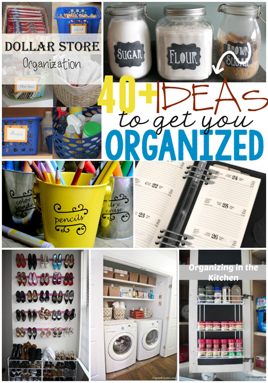 40  Ideas to Get YOU Organized at GingerSnapCrafts.com #linkparty #features