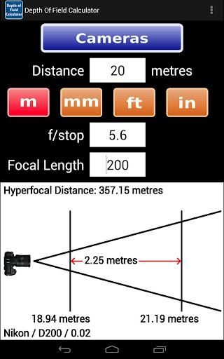 Depth of Field Calc