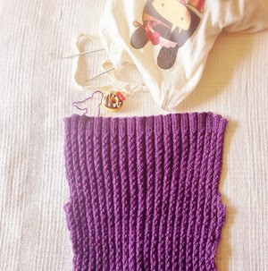 My Quick 1940s Knit Project for the Knit For Victory KAL | Lavender & Twill