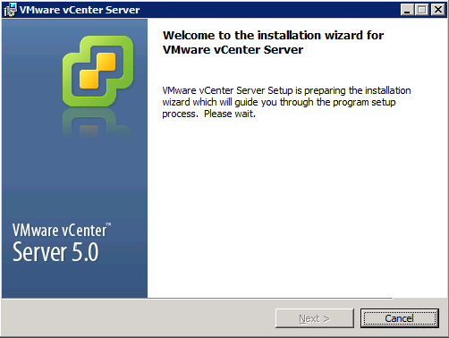 VMware vCenter Server Installer - Welcome screen