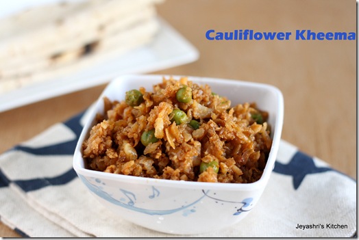 Cauliflower-kheema Cauliflower-kheema