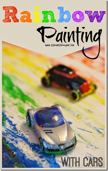 Rainbow Painting with Cars Kids Activities for Toddler and Preschool Rainbow Painting with Cars Kids Activities for Toddler and Preschool