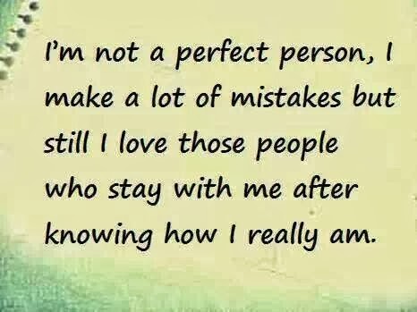 I am not perfect person
