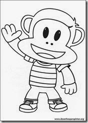 Jogar Julius Jr desenhos para pintar imprimir e colorir do simpático macaquinho do Discover Kids Gratis Online