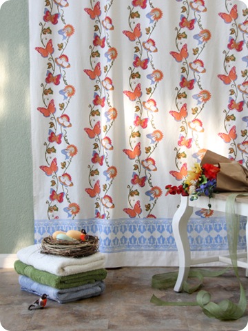 butterfly shower curtain