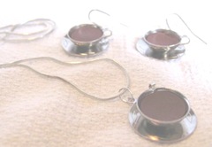 earrings 6.5.2012 coffee cups and saucer necklace