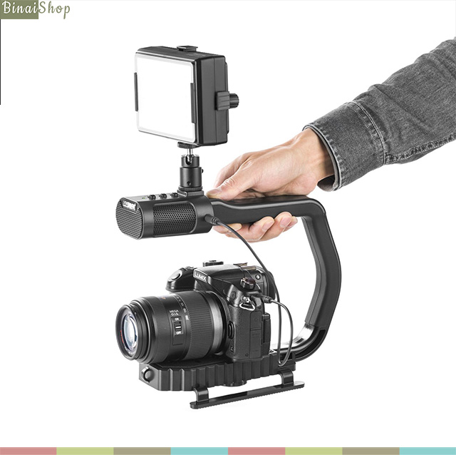 Tay cầm chống rung tích hợp micro cho quay phim động