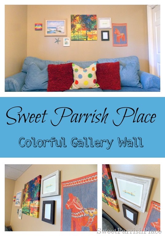 colorful gallery wall