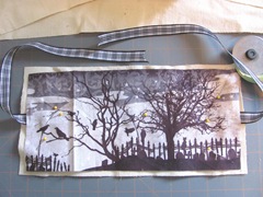 canvas Halloween fabric  cover assembled 4