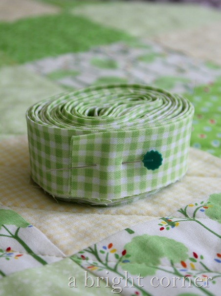 green quilt binding